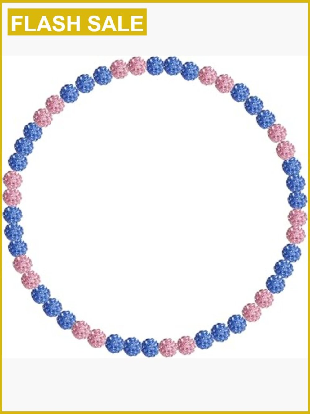 Rhinestone Baseball Beaded Necklace Adjustable 16-20